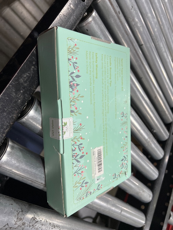 Photo 1 of 20 Pack 10 Inch Light-Mocha Spiral Taper Candles for Home Decor, Unscented Dripless Twisted Candlesticks for Weddings Dinner Holiday Decoration Formal Events