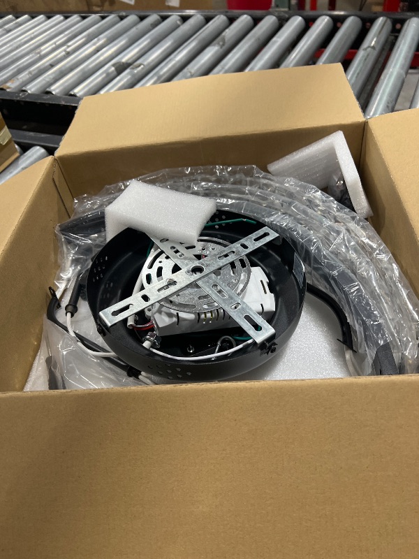 Photo 1 of LEDIARY 20 Inch Low Profile Ceiling Fans with Lights and Remote, Fandelier Ceiling Fan Flush Mount, 3000K-6000K Dimmable LED Fan Light, Black Modern Ceiling Fans with Lights for Bedroom