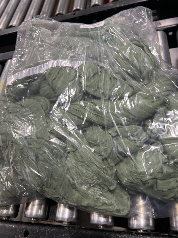 Photo 1 of 10 Pcs Sage Green Cheesecloth Table Runner 10FT, Gauze Table Runner for Wedding Reception Sheer Bridal Shower Birthday Party Boho Table Decoration, Rustic Romantic Wedding Runner