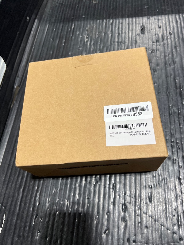 Photo 1 of MOONASION Rechargeable Spotlight 100000 Lumen, Super Bright LED Spotlight Flashlight with COB Light & Foldable Stand, Long Lasting Large Handheld Spot Light for Boating Camping Boat Marine