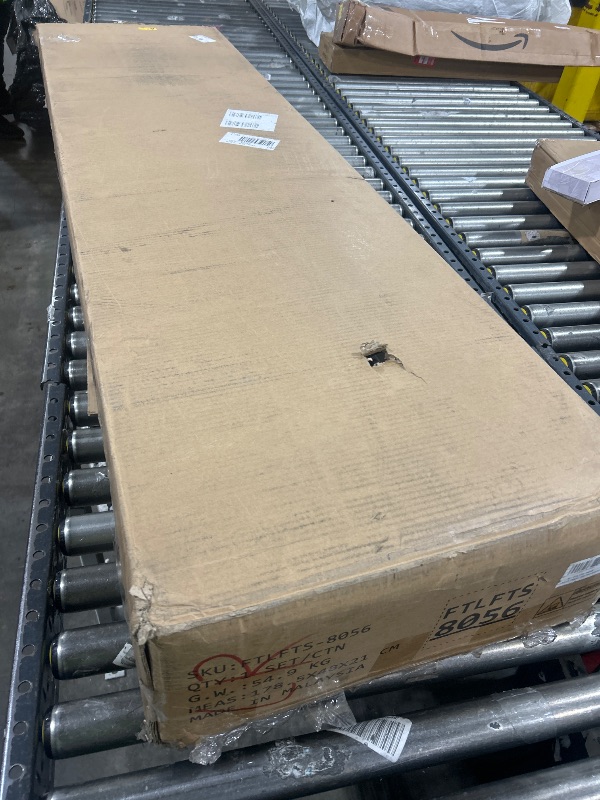 Photo 1 of YITAHOME LED Farmhouse TV Stand for 75 Inch w/Outlets, Modern Entertainment Center with Glass Doors and Adjustable Storage Shelves, Media Console TV Cabinet for for Living Room, Grey