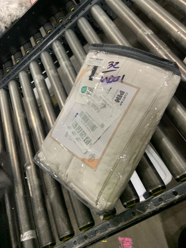 Photo 1 of 100% Blackout Shield Linen Look Textured Pinch Pleated Curtains Blackout Drapes 105 Inch Long 2 Panels Set, Faux Linen Blackout Curtains for Bedroom & Living Room, 40" W x 105" L, Beige