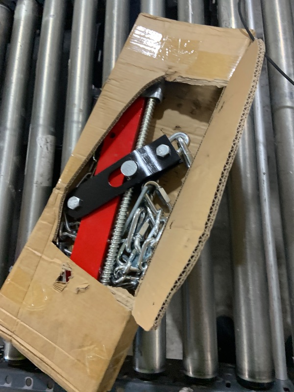 Photo 1 of  Garvee 2-Ton Folding Hydraulic Engine Hoist - 4000 lbs Cherry Picker Engine Lift with Lever, Telescopic Boom, Hydraulic Tilting, 6 Iron Caster Wheels, and Hitch, Yellow
