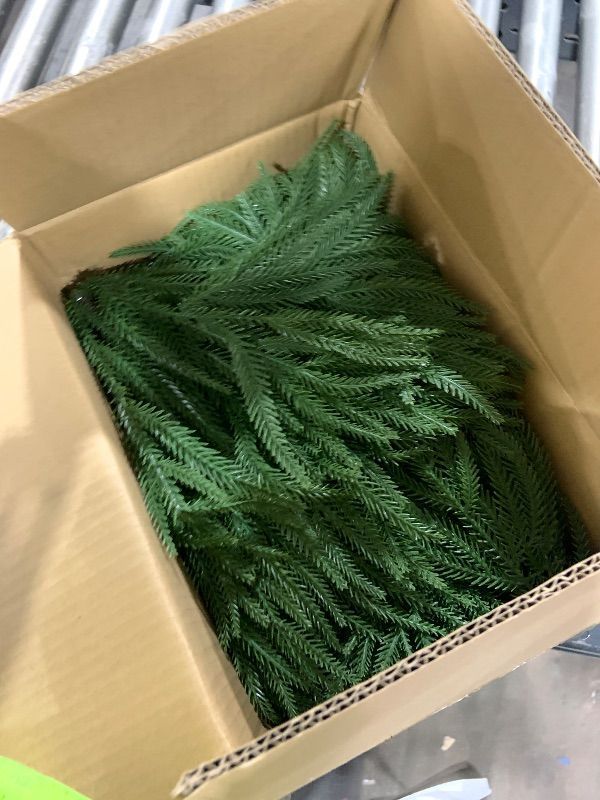 Photo 1 of Tabletop Norfolk Pine Christmas Tree, 3FT Green Mini Artificial Christmas Tree with Norfolk Branch, Small Xmas Tree for Christmas Holiday Indoor Decoration