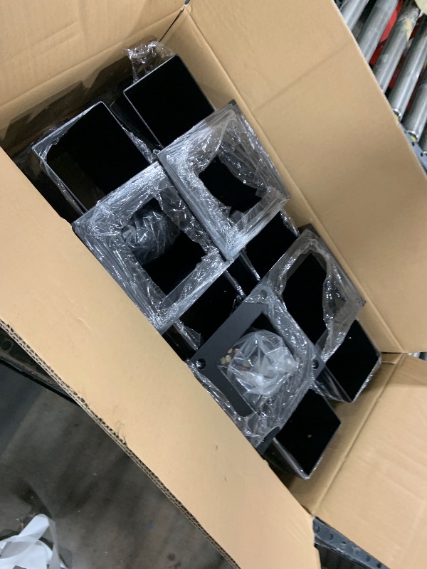 Photo 1 of (10 PCS) LADECH 4x4 Wood Fence Post Anchor Base, 2mm Thick Steel and Black Powder Coated,Come with Wood Screws and Concrete Anchors