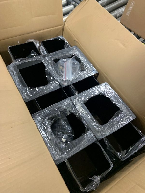 Photo 1 of (10 PCS) LADECH 4x4 Wood Fence Post Anchor Base, 2mm Thick Steel and Black Powder Coated,Come with Wood Screws and Concrete Anchors