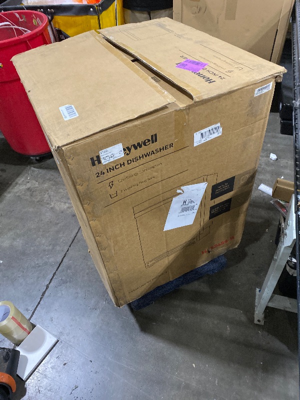Photo 1 of **DAMAGED** Honeywell 24 Inch Dishwasher with 12 Place settings, 7 Washing Cycles, Stainless Steel and Plastic Tub, UL/Energy Star- Stainless Steel