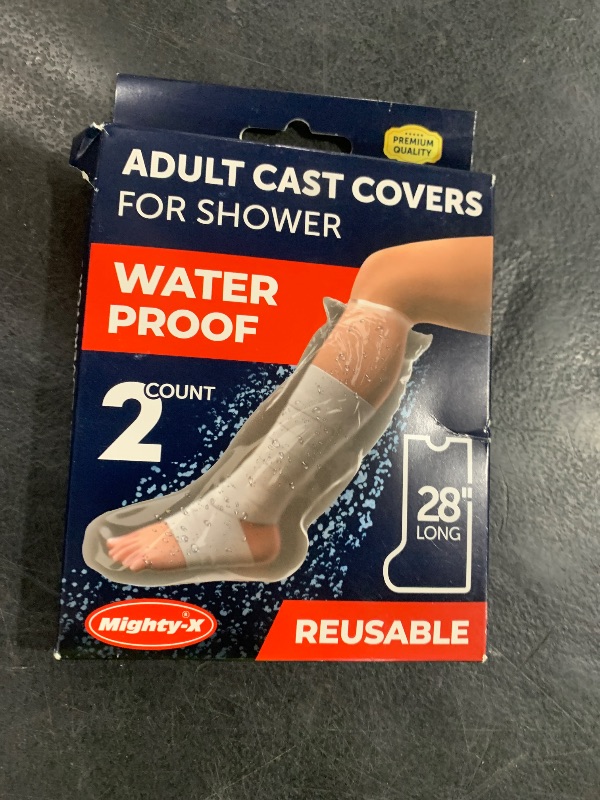 Photo 1 of 100% Waterproof Cast Covers for Shower Leg - 2pk - Tight Seal - Reusable Adult Half Leg Cast Protectors - Knee, Ankle, Foot - After Surgery Bandage and Dressing Cast Bag for Wounds and Burns