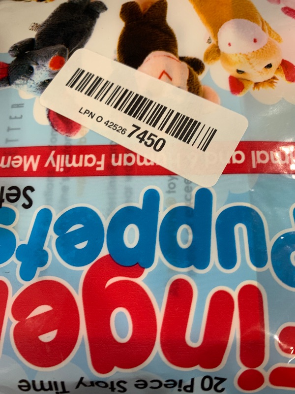 Photo 1 of 20-Piece Story Time Finger Puppets Set - Cloth Velvet Puppets - 14 Animals and 6 People Family Members