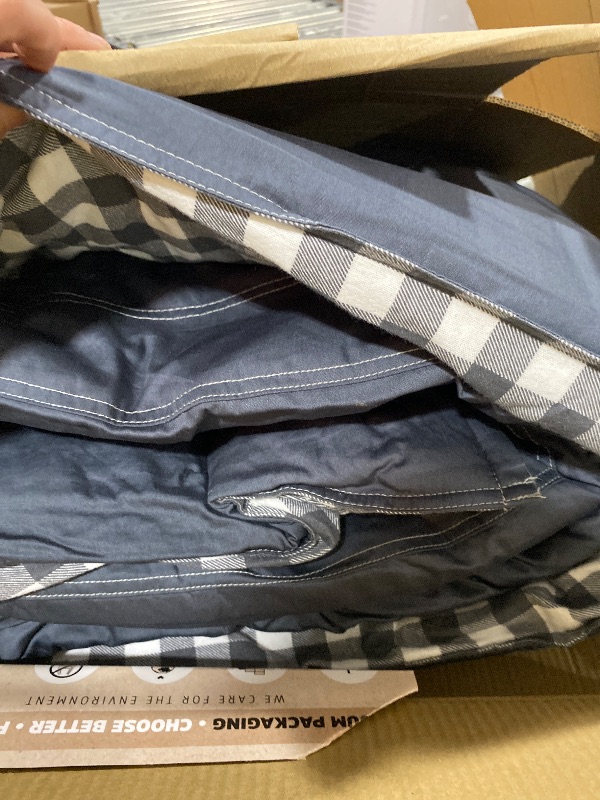 Photo 1 of Eddie Bauer - Twin Comforter Set, Reversible Bedding with Matching Sham, Pre-Washed for Added Softness, Medium Weight, Dorm Essentials (Kingston Charcoal)