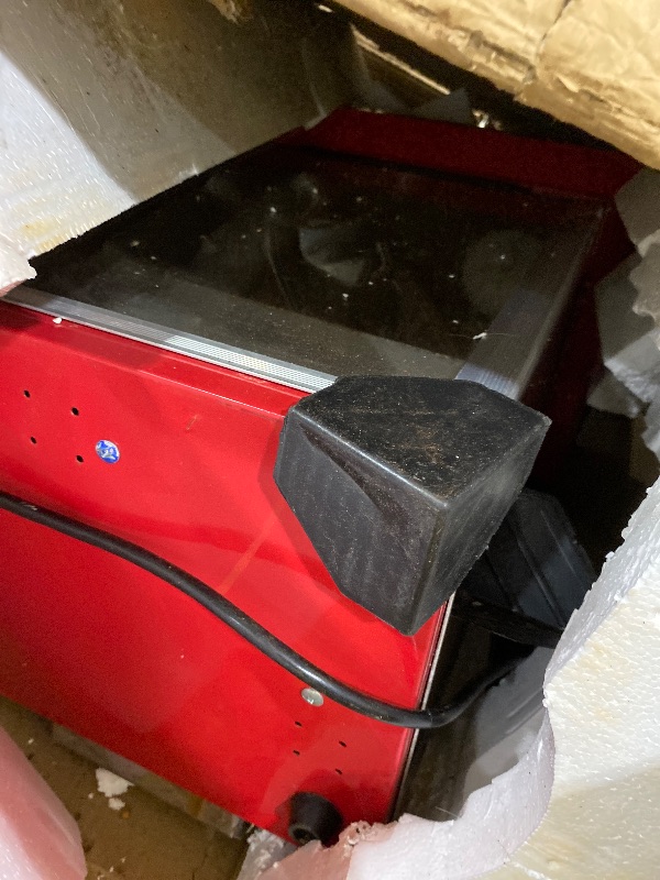 Photo 1 of **PARTS ONLY** Top Star Popcorn Machine - 12oz Stainless-Steel Kettle, Reject Kernel Tray, Warming Light, and Accessories by Great Northern Popcorn (Red and Yellow)