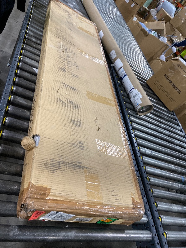 Photo 1 of Golden Gate Beds Daybed Frame with Headboard, Without Trundle, Heavy Duty Metal Frame & Steel Slats Foundation, Upholstered Stylish Sofa Bed for Living Room, Bedroom, Guest Room - Black, Twin Size