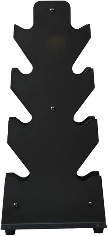 Photo 1 of Dumbbell Rack Weight Rack, Moving The Hand-Held Portable Tower Shape Pure Steel 4Tier Tree Stand Vertical Dumbbell Weight Rack For Home Gym Workout (Black 30X10X65Cm)