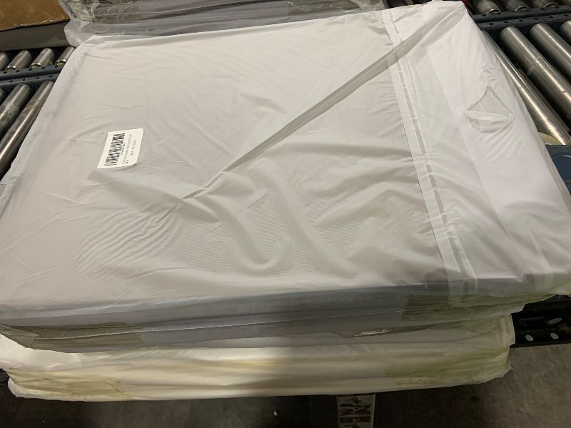 Photo 1 of 4 Pack Clothes Storage Bins with Metal Frame - Linen Fabric Foldable Stackable Container Organizer Set with Clear Window & Carry Handles & Zippers (Dark Gray, 19.7"x15.7"x13")