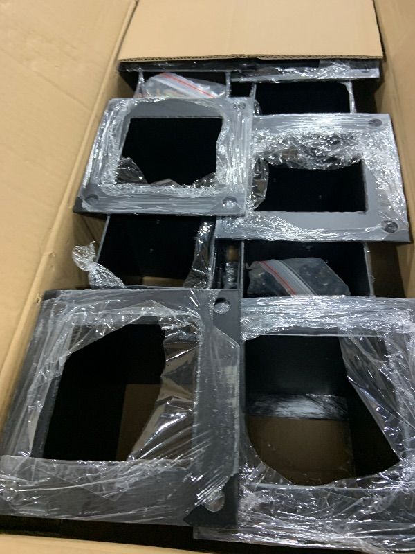 Photo 1 of (10 PCS) LADECH 4x4 Wood Fence Post Anchor Base, 2mm Thick Steel and Black Powder Coated,Come with Wood Screws and Concrete Anchors