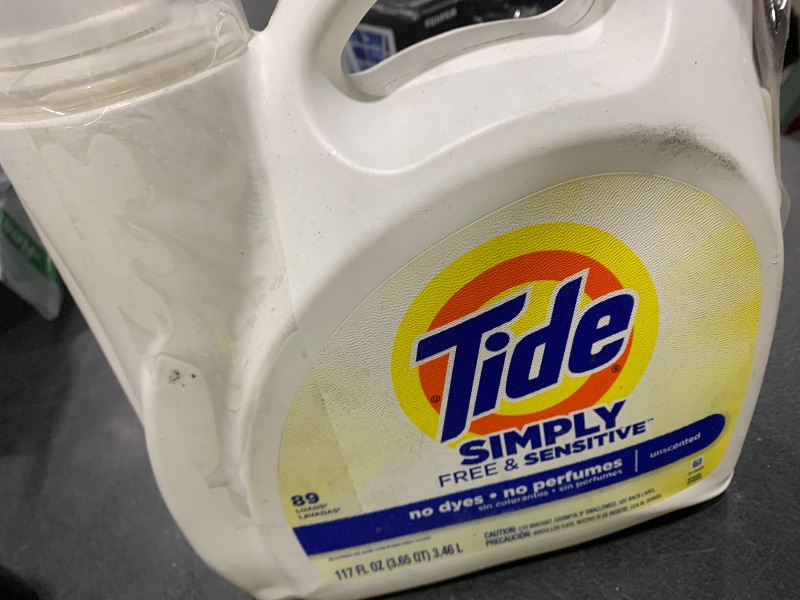 Photo 1 of Tide Simply Liquid Laundry Detergent, Free & Sensitive Scent, 89 Loads, 117 fl oz