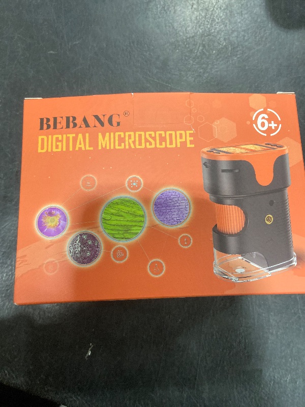 Photo 1 of 1000X Handheld Microscope for Kids 4K 2.0" Screen Rechargeable Mini Pocket Digital Microscopes w/Slides Kit Portable Edu Gift Age 4-6 8-12 Children Students