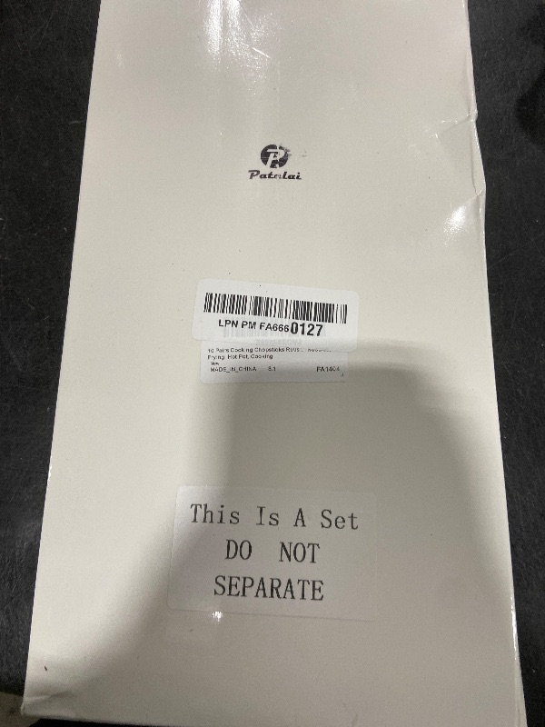 Photo 1 of 10 Pairs Cooking Chopsticks Reusable 12 Inch Extra Long Wooden Chop Sticks Natural Chinese Style Chopsticks for Noodles, Frying, Hot Pot, Cooking