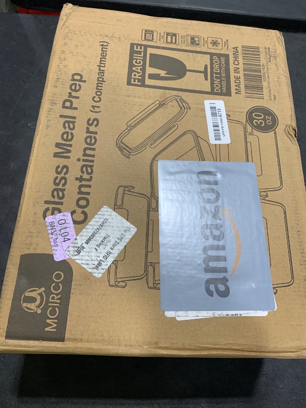 Photo 1 of [8-Pack,30 oz]Glass Meal Prep Containers,Glass Food Storage Containers,Airtight lunch Containers with Lids, Microwave, Oven, Freezer and Dishwasher