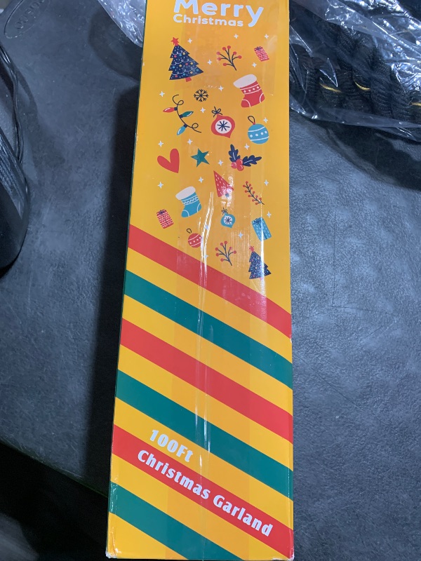 Photo 1 of 100Ft Christmas Garland - Xmas Tree Decorations, Christmas Tinsel Decorations for Indoor&Outdoor Home Decor, Christmas Metallic Twist Garland Ceiling Hanging Decorations for New Year(Green)