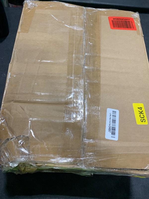 Photo 1 of **DAMAGED** Tltaroni Nightstand with 2 Drawers and Open Shelf Wood Bedside Table Gold Handles Storage Night Stand with Light for Bedroom, Black and Brown