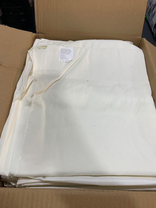 Photo 1 of 10 Pack Ivory Tablecloths for 6ft Rectangle Tables 60 x 102 Inch - Polyester Table Cover Stain and Wrinkle Resistant Washable Fabric Table Clothes for Wedding Party Banquet Reception Restaurant