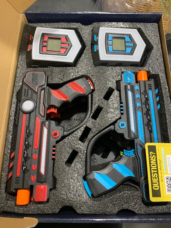 Photo 1 of Squad Hero Rechargeable Laser Tag 360° Sensors + LCDs - Set of 4 - Easter Gift Ideas for Kids Teens and Adults Boys & Girls Family Fun - Cool Teenage Lazer Group Activity, Teen Gifts Ages 8+ Year Old