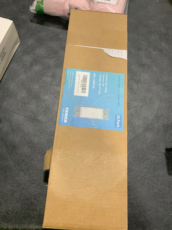 Photo 1 of (20 Pack) CML 3 Way Decorator Paddle Rocker Wall Light Switch, Single Pole or Three Way, 15A 120/277V, On/Off Interrupter, UL Listed, White