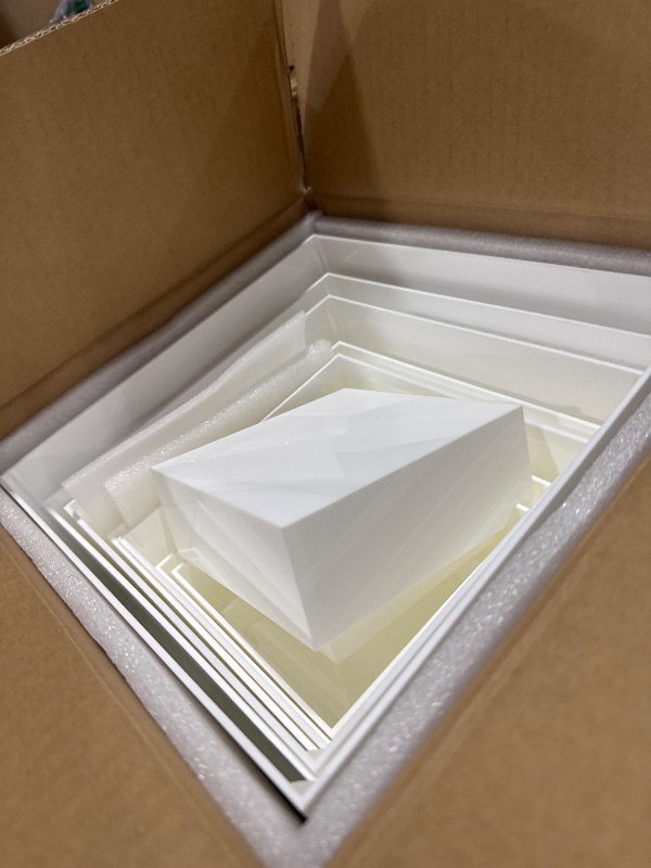 Photo 1 of 10 Pcs Buffet Food Risers, White Acrylic Dessert Cupcake Table Stands Fruit Display Shelf Set for Catering Supplies Party Jewelry Decor Risers& Protective Film (10", 9", 8", 7",6.5", 6",5",5",4", 4")