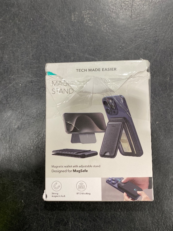 Photo 1 of ESR for MagSafe Wallet with Stand, RFID Blocking with MagSafe Ring, 5 Card Holder for Phone Case, Slim Leather Magnetic Wallet for iPhone 17/16/15/14/13/12 Series(Not for Mini), Selected Samsung,Black