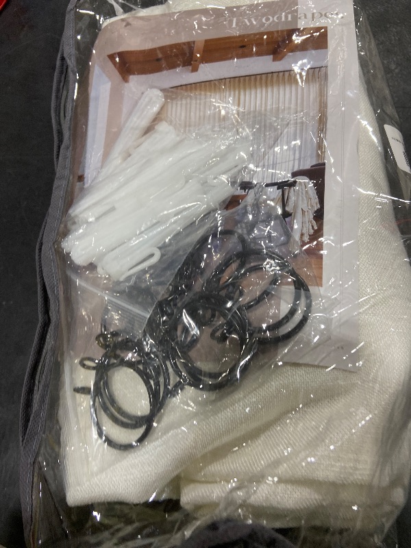 Photo 1 of Pinch Pleated Linen 90 Inch Curtains 100 Inch Width for Living Room Divider Light Filtering Semi Sheer Cream Extra Wide Patio Curtains for Sliding Door Balcony Floor to Ceiling Picture Window 100x90