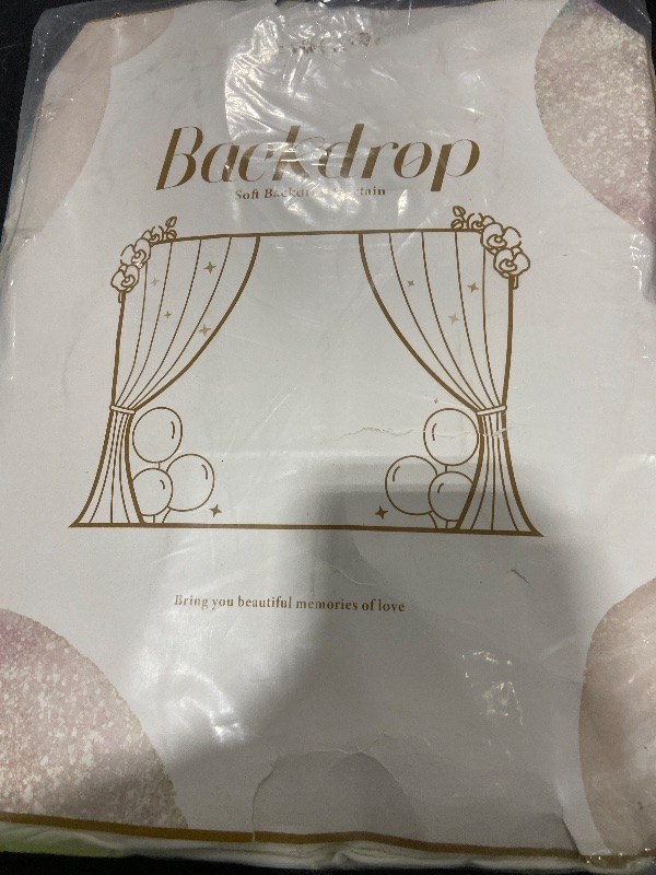 Photo 1 of 10 ft x 8 ft Wrinkle Free Ivory Backdrop Curtain for Wedding Parties, Polyester Ivory Photo Backdrop Drapes 2 Panels 5x8ft for Baby Shower Photoshoot Engagement Birthday Party Photography Background