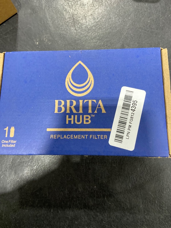 Photo 1 of Brita Hub Replacement Water Filter, BPA-Free, Replaces 900 Plastic Water Bottles, Lasts Six Months or 120 Gallons, Includes 1 Filter, Kitchen Essential, White