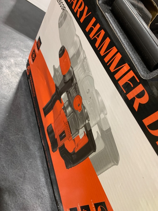 Photo 1 of 1-1/4 Inch SDS-Plus 13 Amp Heavy Duty Rotary Hammer Drill with Safety Clutch 3 Functions, Vibration Control, for Floor Tile Removal, Concrete Breaker, Including Grease, Chisels & Drill Bits