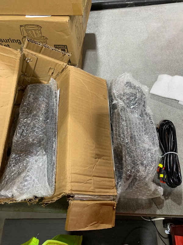 Photo 1 of LitMiRaCle Iron LED Fog Light Assemblies for for Ford Bronco 2021-2023 2/4 Doors, Front Lower Modular Bumper Fog Lamps with DRL for Bronco Accessories, White Light, 2PCS