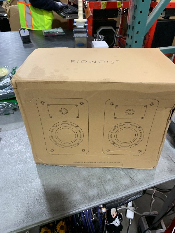 Photo 1 of RIOWOIS Passive Bookshelf Speakers for Record Player, Stereo Speakers with 4 Inch Woofer and Silk Dome Horn Tweeter for Turntable, Surround Sound System,PC and TV, Wall Mountable.