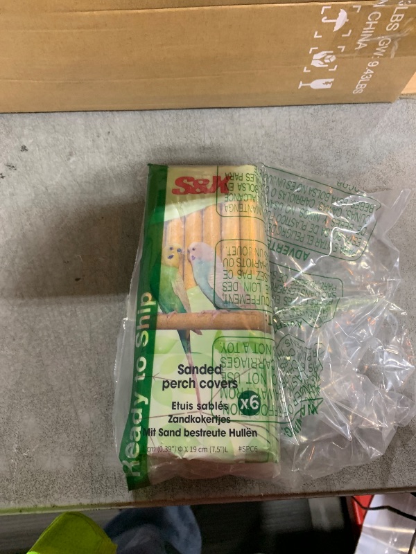 Photo 1 of S&X 24-Pack Sand Perch Covers for Parakeets Canaries Finches & Other Small Birds, Bird Perch Covers Sandpaper