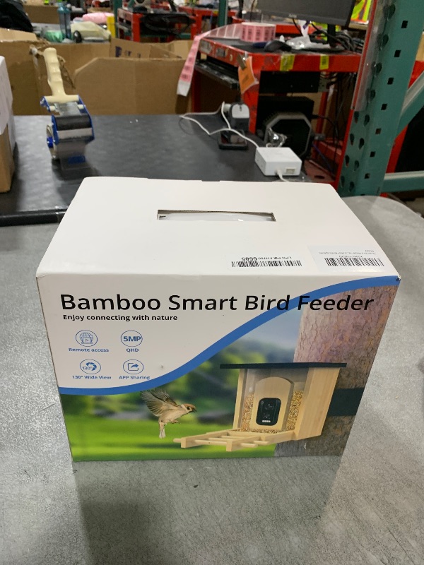 Photo 1 of Camera Bird Feeder,Smart Bird Feeder with Camera,High-End Bamboo Birds Watching Cam,2K HD Came Solar Powered,AI Identify 16000+,Auto Capture Birds & Notify in Time, Ideal Gift for Backyard Birder