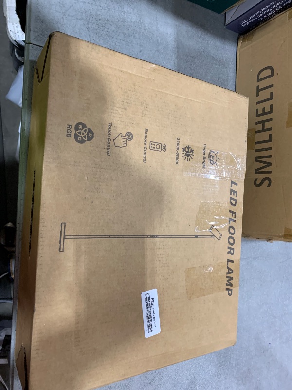 Photo 1 of SIBRILLE Spotlight Floor Lamp, Tall LED Standing Lamp with Remote/Touch Control, 2700K-6500K, 350°Rotating Head Standing Lamp, Reading Floor Lamp for Living Room, Bedroom, Office & Wall Art, Black RGB