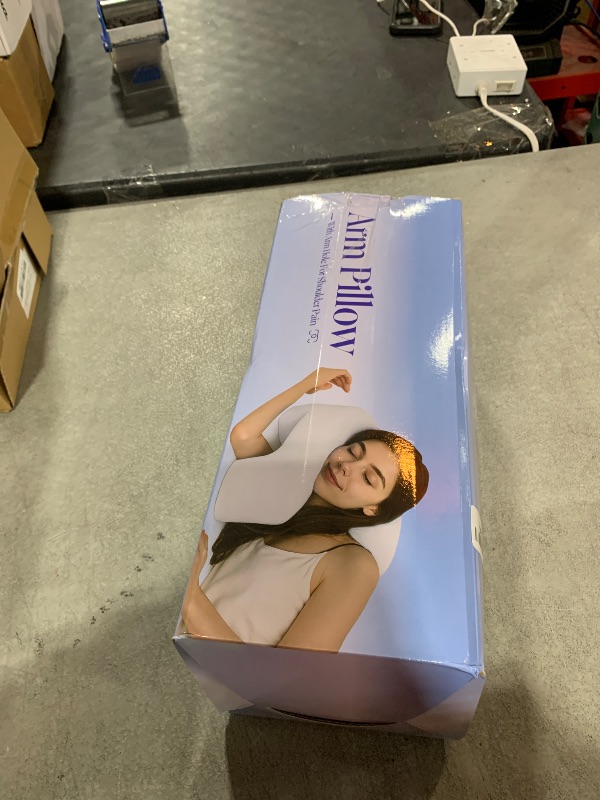 Photo 1 of Jaxmoon Side Sleeper Pillow for Shoulder Pain Relief, Rotator Cuff Pillow with Arm Channels for Shoulder & Neck Support, Knee Pillow for Adults Between Legs, Ergonomic Memory Foam Pillow, Cream White