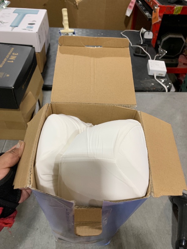 Photo 1 of Jaxmoon Side Sleeper Pillow for Shoulder Pain Relief, Rotator Cuff Pillow with Arm Channels for Shoulder & Neck Support, Knee Pillow for Adults Between Legs, Ergonomic Memory Foam Pillow, Cream White