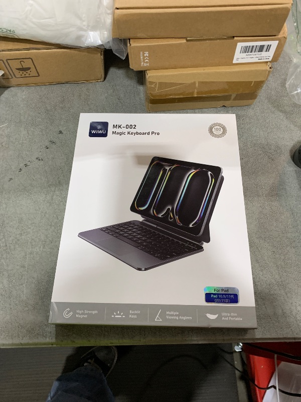 Photo 1 of Jibrealg Keyboard Case for iPad 11th (A16, 2025) & iPad 10th Generation, Ultra-Slim Magic Keyboard with Multi-Touch Trackpad, 7 Colors Backlight, Smart Keyboard for iPadA16, Black