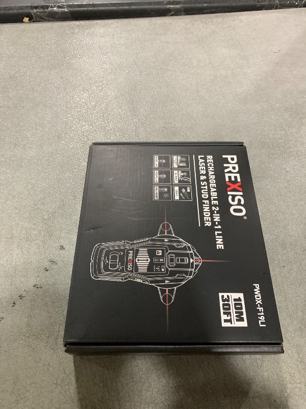 Photo 1 of PREXISO 2-in-1 Stud Finder with Laser Level, Rechargeable Multi Surface Cross Line Laser & Wall Stud Scanners Tool for Hanging Frames & Picture, Wood Ac Wire Metal Studs Joist Pipe Detection