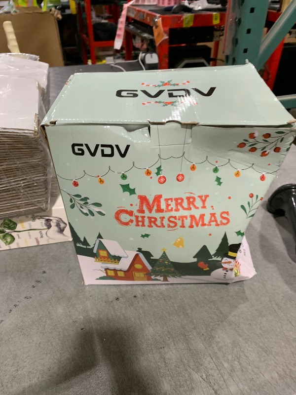 Photo 1 of GVDV 8FT Inflatable Christmas Tree with Gingerbread Man Clearance,Giant Outdoor Christmas Inflatables Decoration with Bright LED Lights,Fast Blow Up Christmas Lawn Inflatables with Stakes & Sandbags