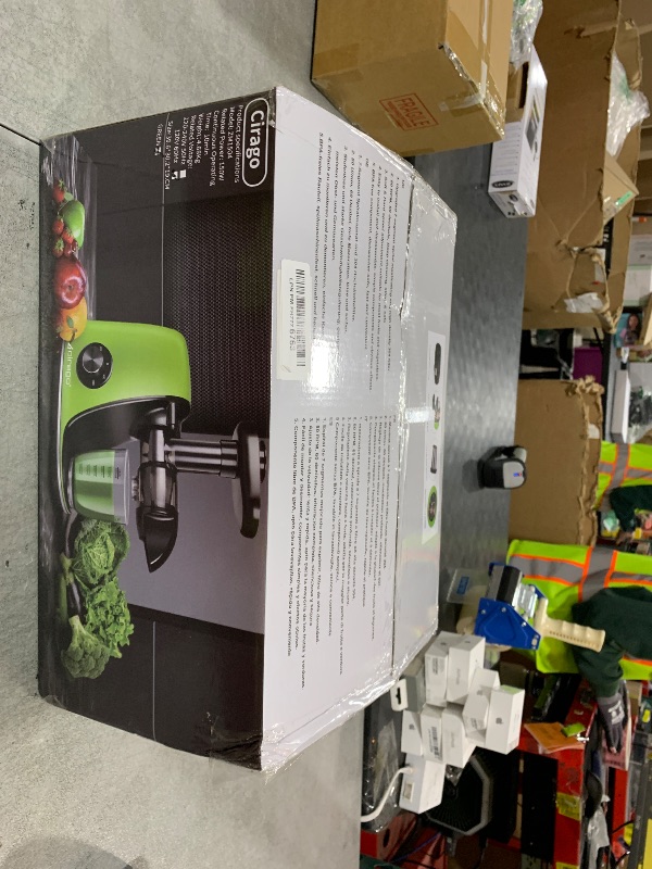 Photo 1 of CIRAGO Horizontal Cold Press Juicer, Two Speed ??Adjustments, Slow Masticating Juicer Extractor, Easy to Clean, Silent Motor, Suitable for Vegetables and Fruits, BPA Free (Green)