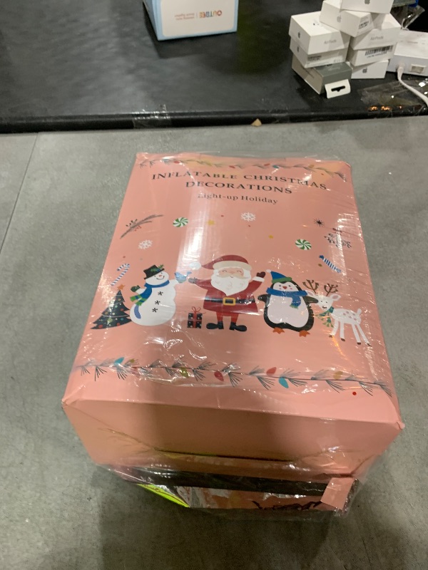 Photo 1 of 10FT Christmas Inflatable Santa Claus on Sleigh with 3 Reindeer, Blow Up Yard Clearance with LED Lights Built-in, Holiday Party Decor for Garden