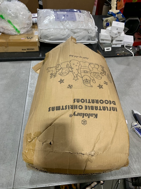 Photo 1 of Kalolary Christmas Inflatable Xmas Snow Globe Inflatable Outdoor Snowman Decorations Christmas Blow Up Yard Decoration with Built-in LED Lights for Garden Lawn Outdoor Winter Holiday Supplies