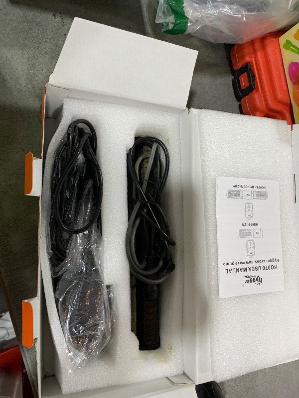 Photo 1 of Hygger Aquarium Wave Maker - Adjustable Cross Flow Pump with LED Display Controller, Magnetic DC 24V Powerhead for Freshwater & Marine Reef Aquariums Up to 265 Gallon (25W)