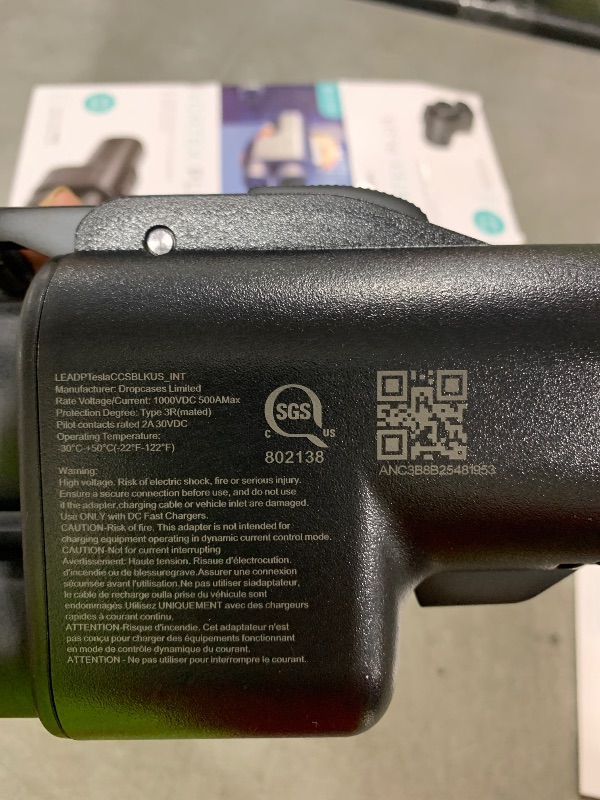 Photo 1 of Lectron NACS to CCS Electric Vehicle Adapter with Interlock - (500A/1,000V) - Compatible with Tesla Superchargers - CCS1 EV Fast Charging with Vortex Plus [Check Automaker for Compatibility] - UL 2252