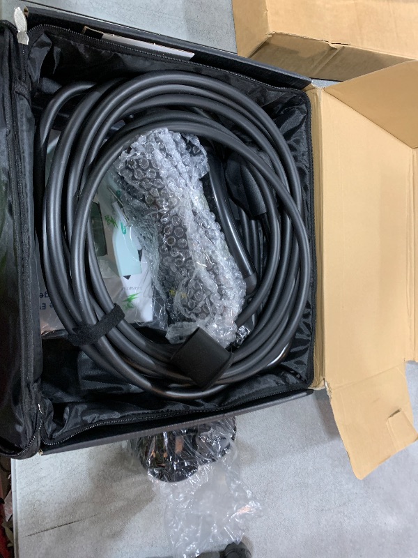 Photo 1 of 32A Level 2 Tesla Charger, [1.8? Led Screen, 10-32A Adjustable Current, Timing Delay, Ip67/Ip65] 25ft Tesla Mobile or Home Wall Charger, 240V Nema 14-50 Plug, Wall Mount, Connector for Model X/Y/3/S